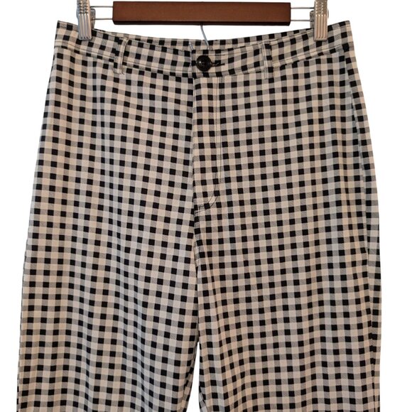 Collectif London Womens NWT Size US 10 Black White Maddie Gingham Trouser Pants - Picture 3 of 11